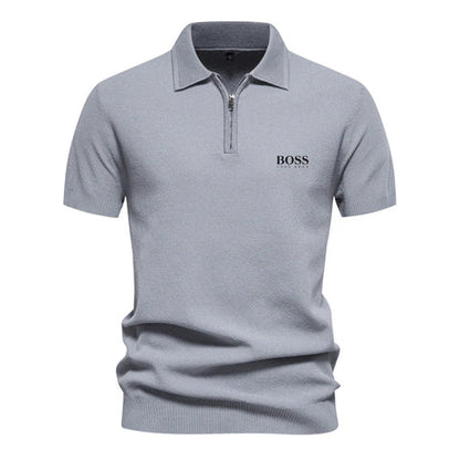HERREN-POLOSHIRT MIT HALBEM REISSVERSCHLUSS