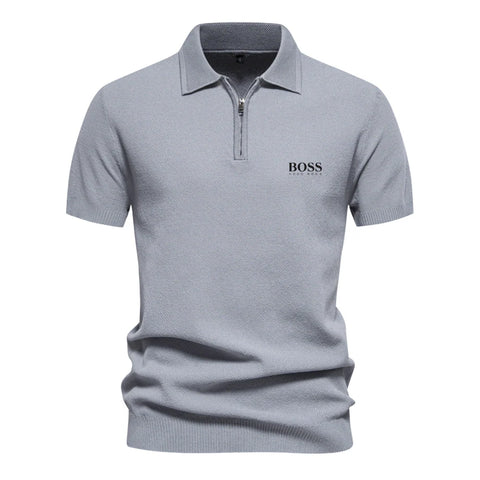 HERREN-POLOSHIRT MIT HALBEM REISSVERSCHLUSS