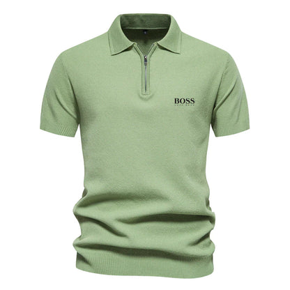 HERREN-POLOSHIRT MIT HALBEM REISSVERSCHLUSS