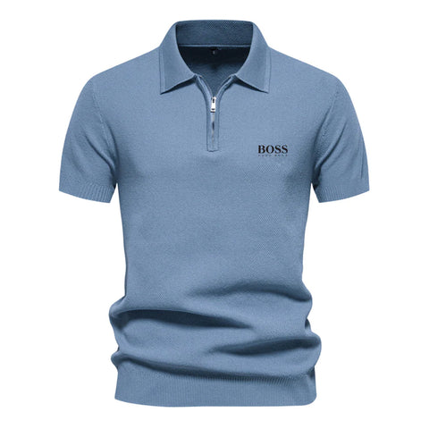 HERREN-POLOSHIRT MIT HALBEM REISSVERSCHLUSS