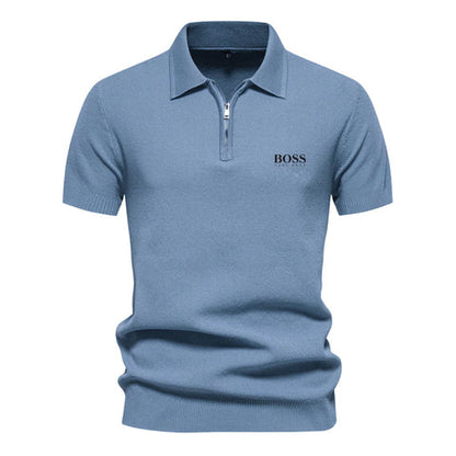 HERREN-POLOSHIRT MIT HALBEM REISSVERSCHLUSS