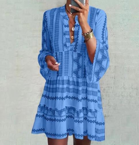 Damen lässiges, geblümtes Kurzarmkleid WW