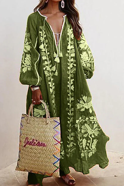 Nelia – Boho Kleid mit Blumenmuster für den Sommer