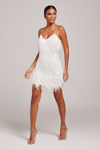 ARIA KURZES KLEID MIT FRANSEN