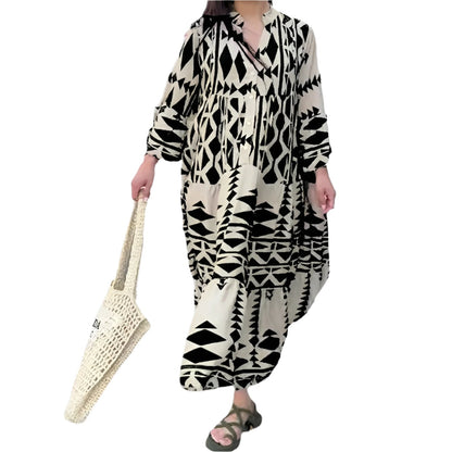 Haylee - Langes bequemes Kleid aus Polyester