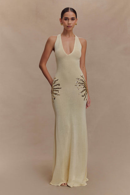 Ellington Strick-Maxikleid mit Pailletten