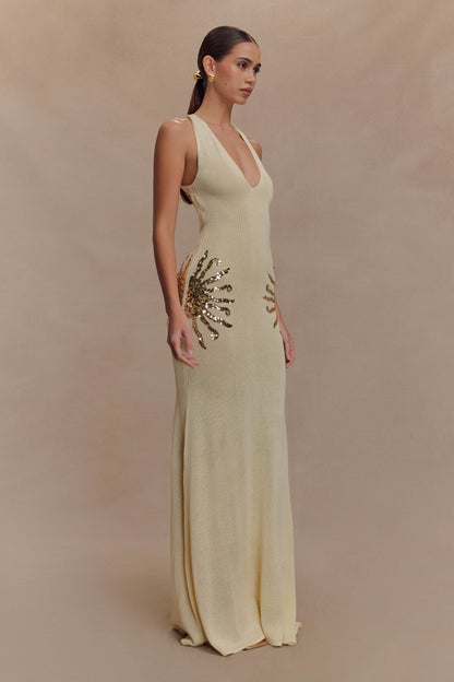 Ellington Strick-Maxikleid mit Pailletten