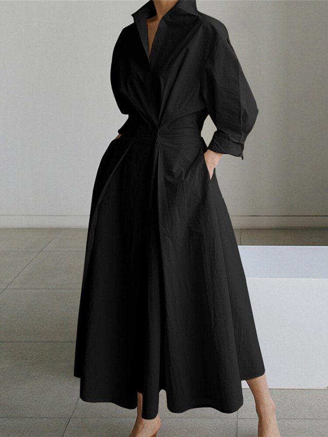 Damen Abendkleid Mit Stehkragen | Midi