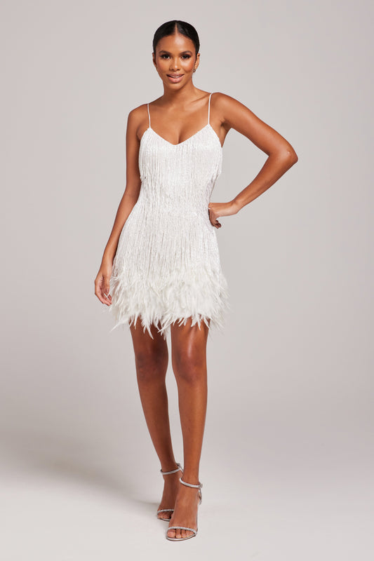 ARIA KURZES KLEID MIT FRANSEN