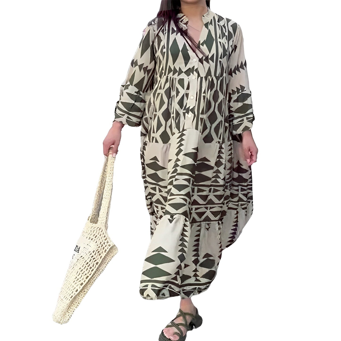 Haylee - Langes bequemes Kleid aus Polyester