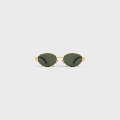 Oval Sonnenbrille mit Triomphe-Detail