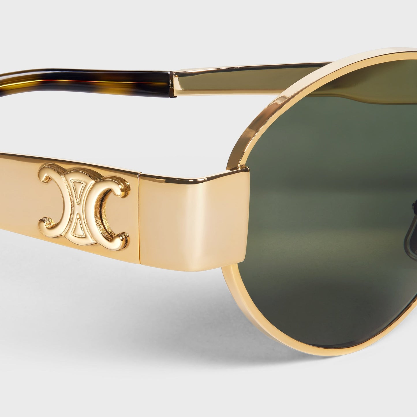 Oval Sonnenbrille mit Triomphe-Detail