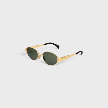Oval Sonnenbrille mit Triomphe-Detail