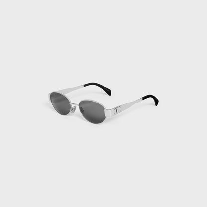 Oval Sonnenbrille mit Triomphe-Detail