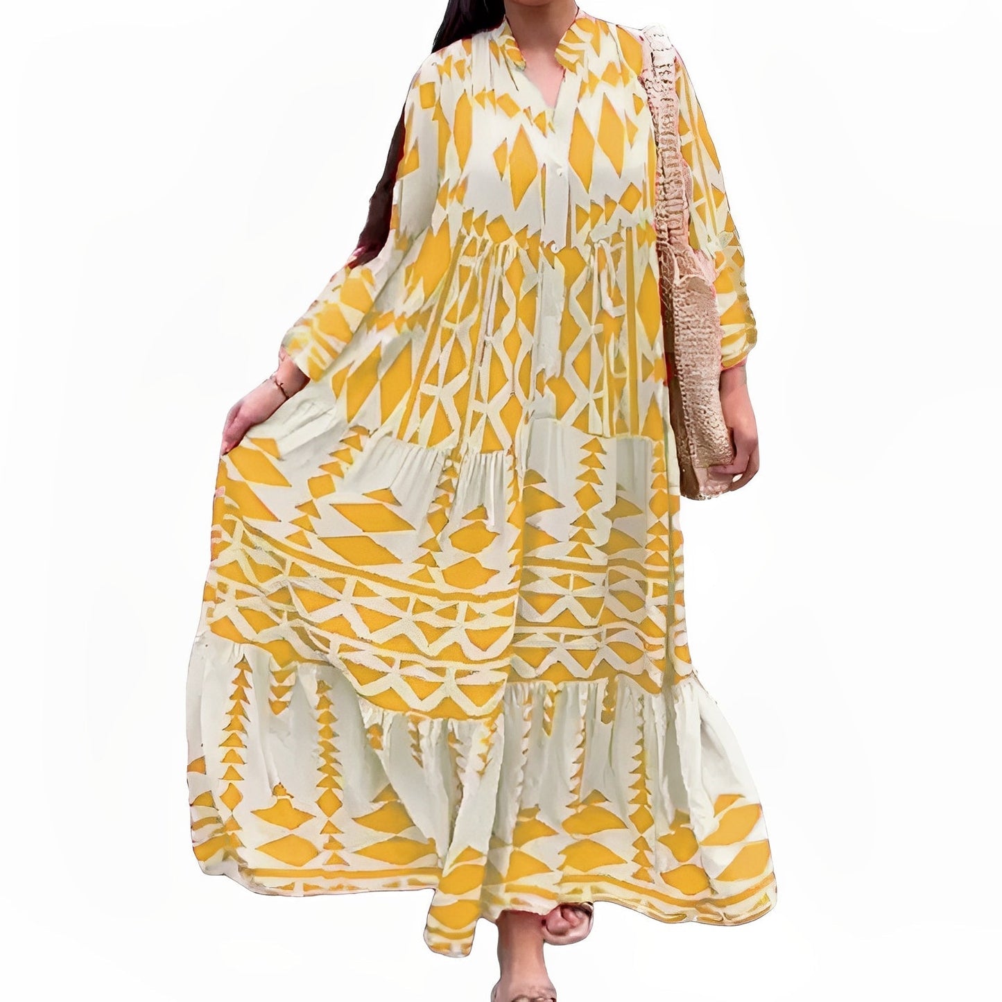 Haylee - Langes bequemes Kleid aus Polyester
