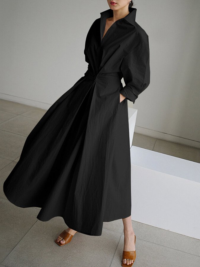 Damen Abendkleid Mit Stehkragen | Midi