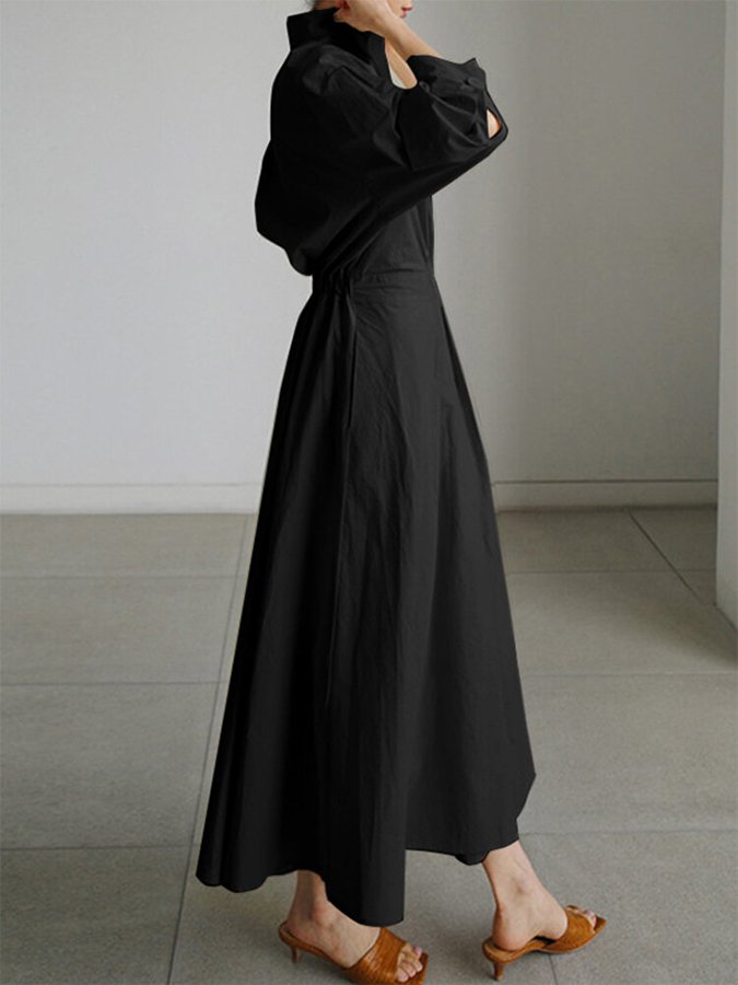 Damen Abendkleid Mit Stehkragen | Midi