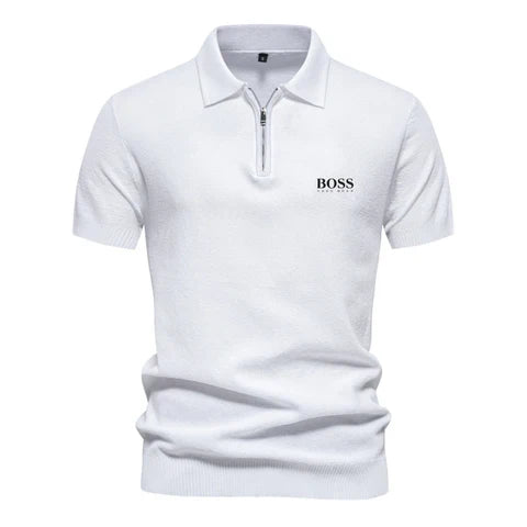 HERREN-POLOSHIRT MIT HALBEM REISSVERSCHLUSS