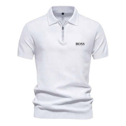 HERREN-POLOSHIRT MIT HALBEM REISSVERSCHLUSS