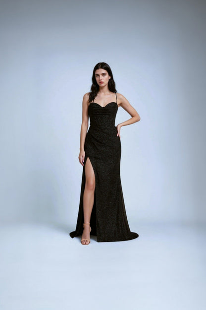 Eva | Romantisches Kleid mit Pailletten und Korsett