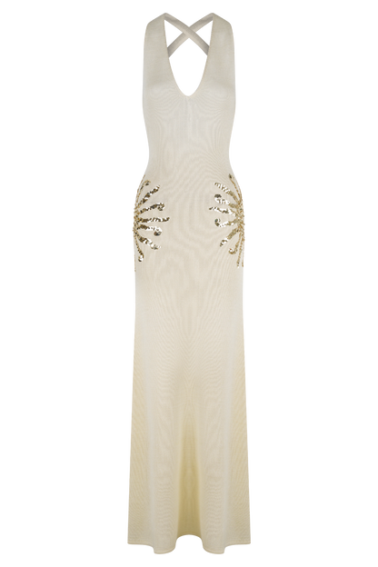 Ellington Strick-Maxikleid mit Pailletten