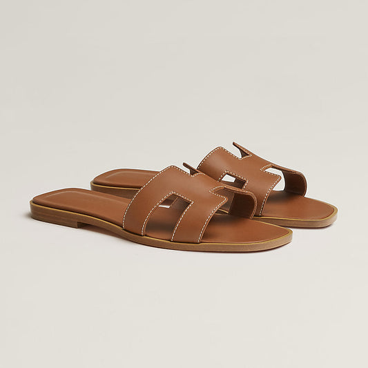 Elegante H-Cut Slide-Sandalen in Weiß