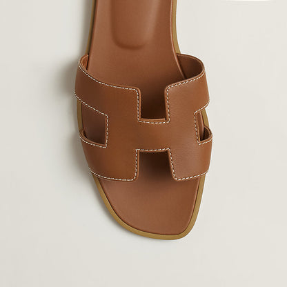 Elegante H-Cut Slide-Sandalen in Weiß