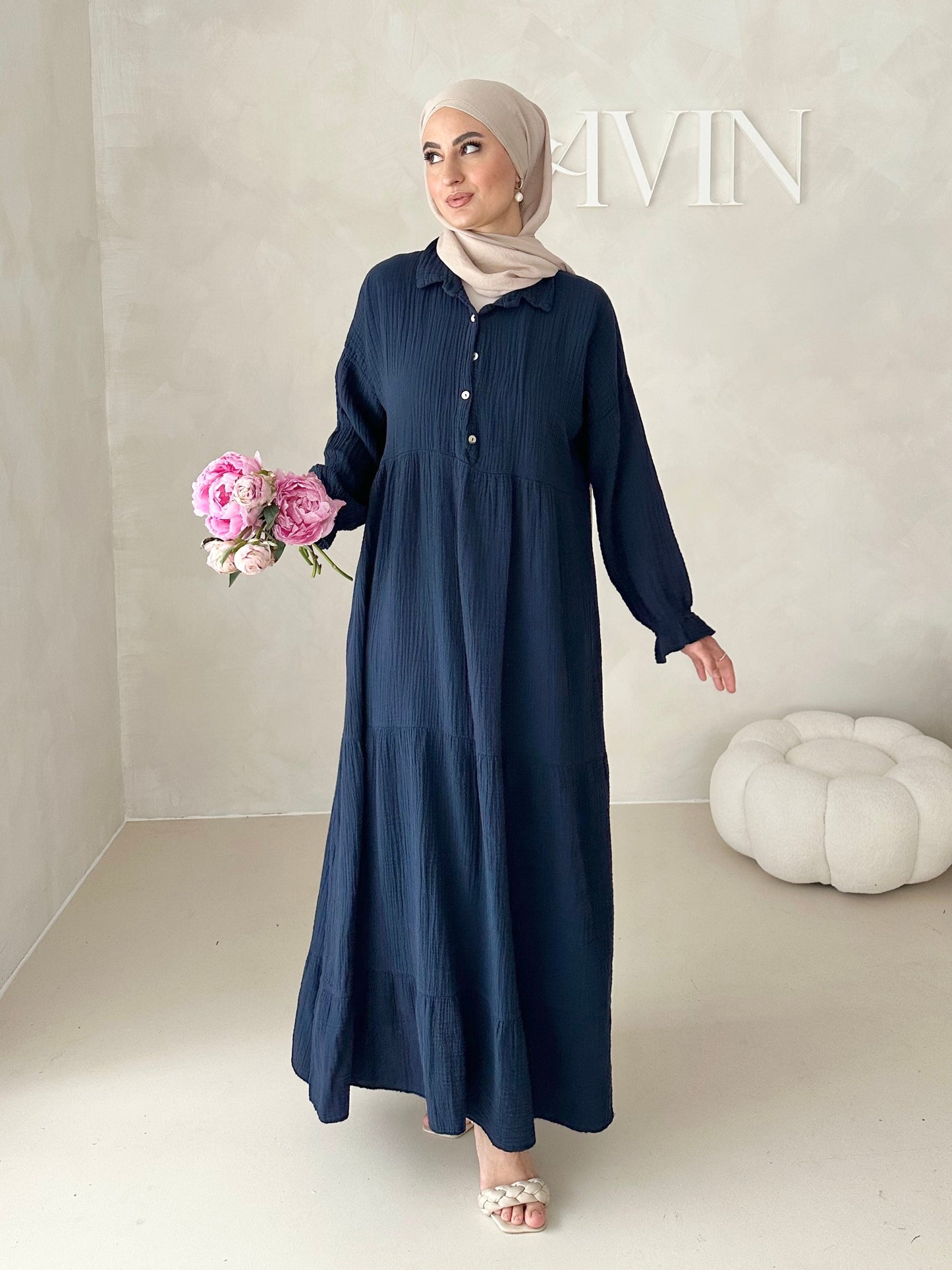 Musselin Boho Kleid