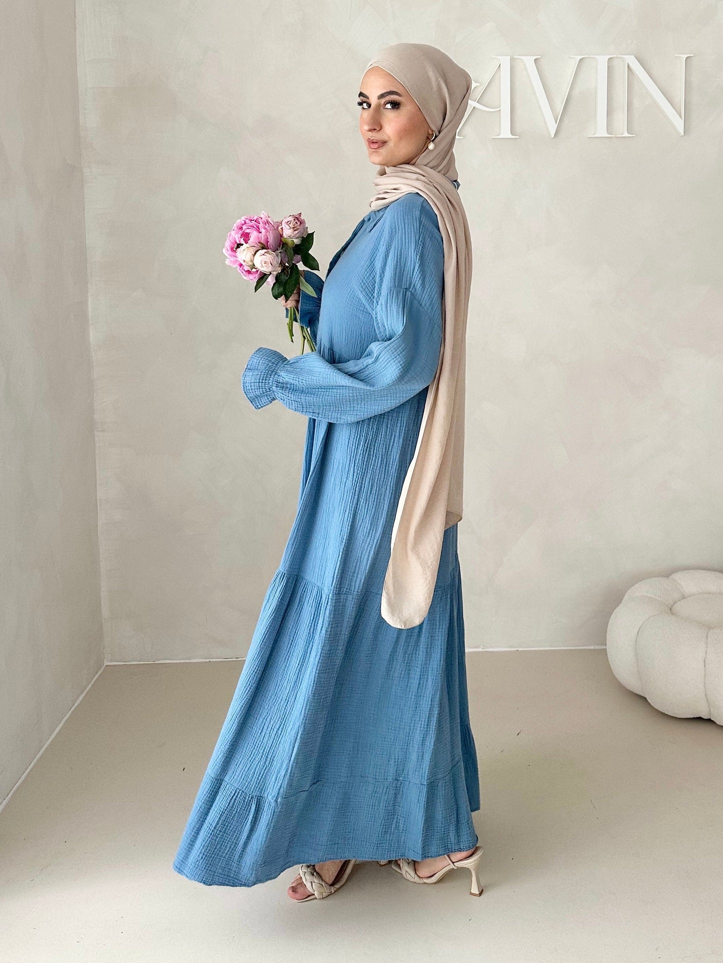 Musselin Boho Kleid