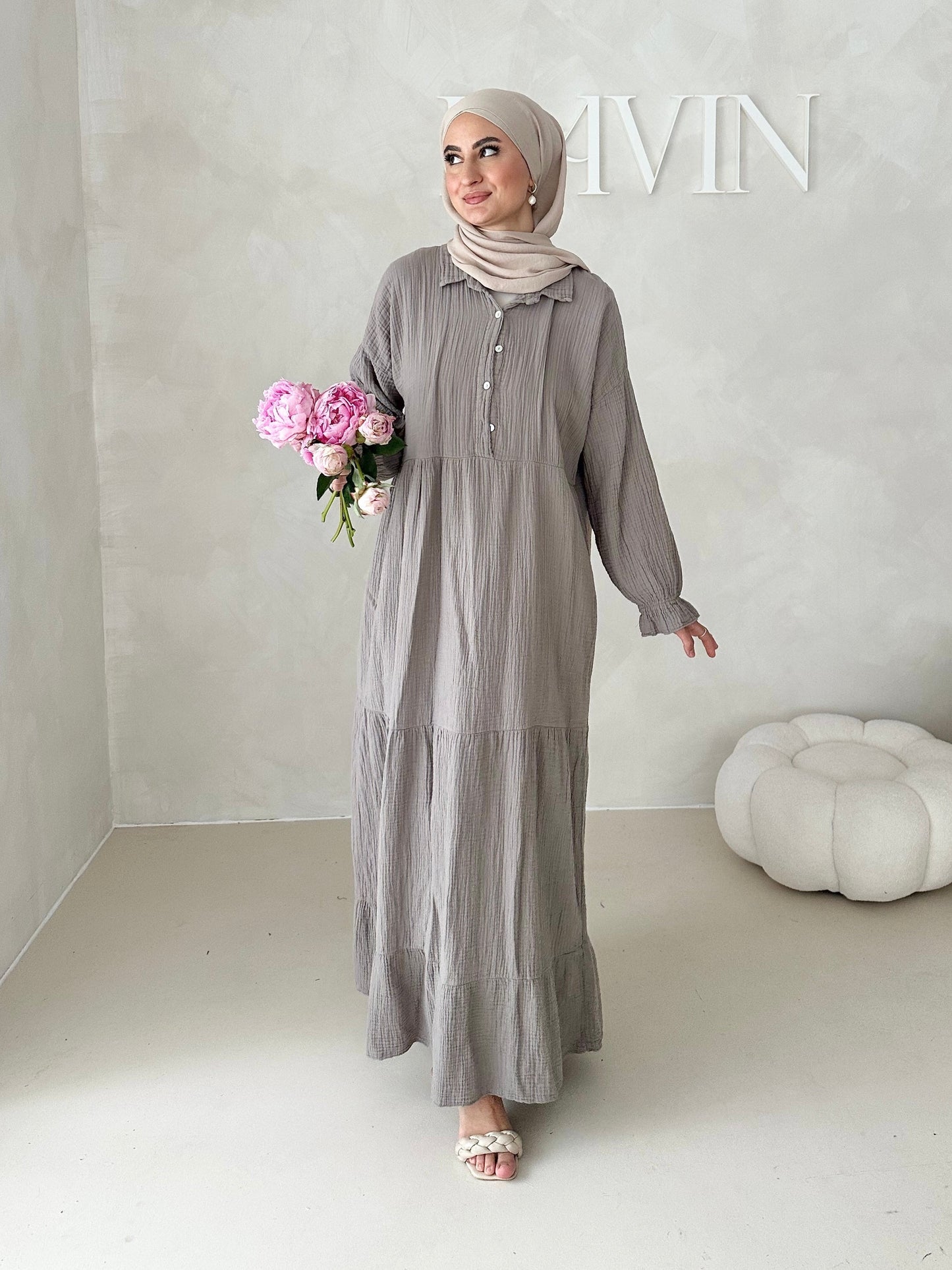 Musselin Boho Kleid
