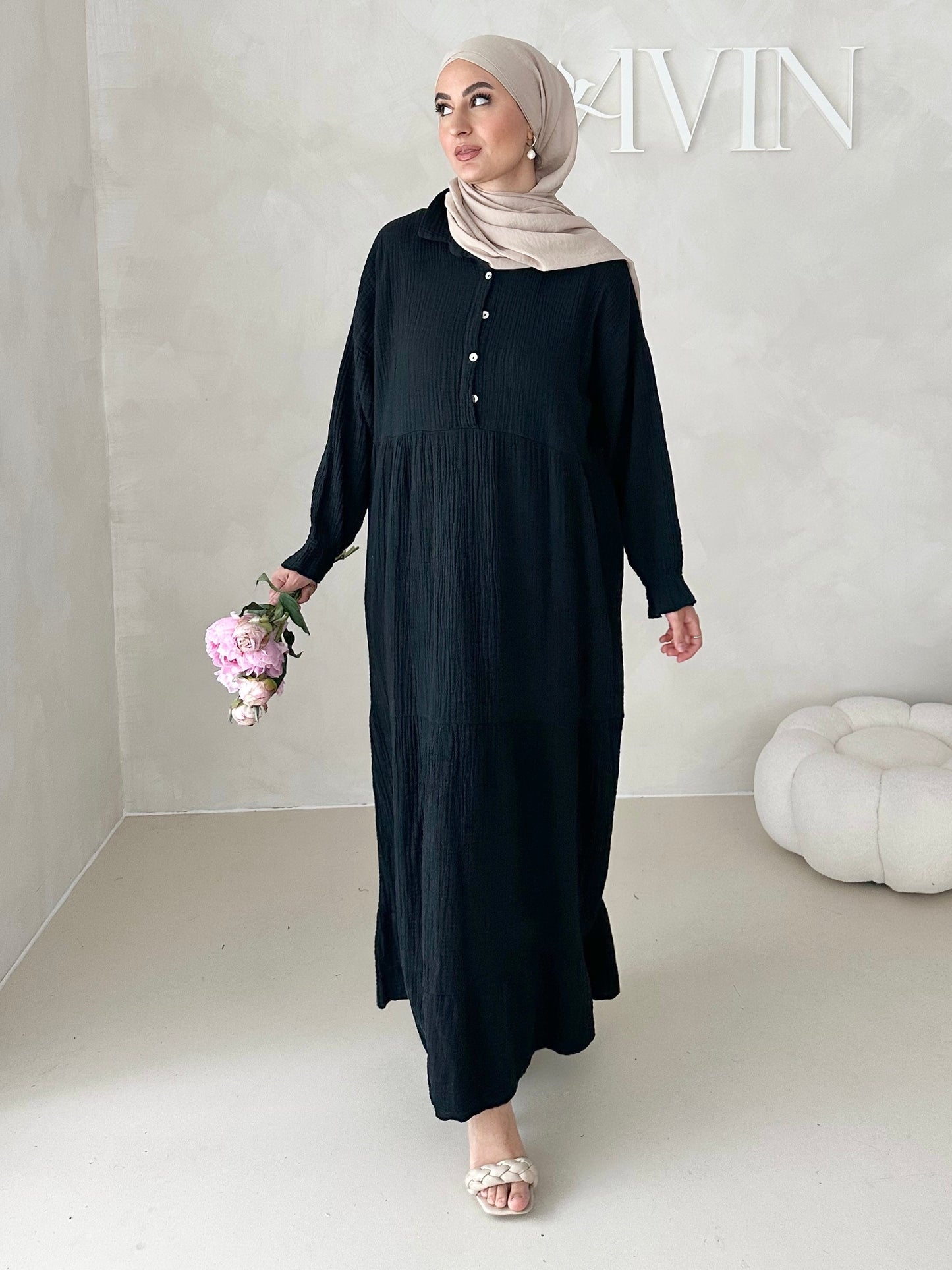Musselin Boho Kleid