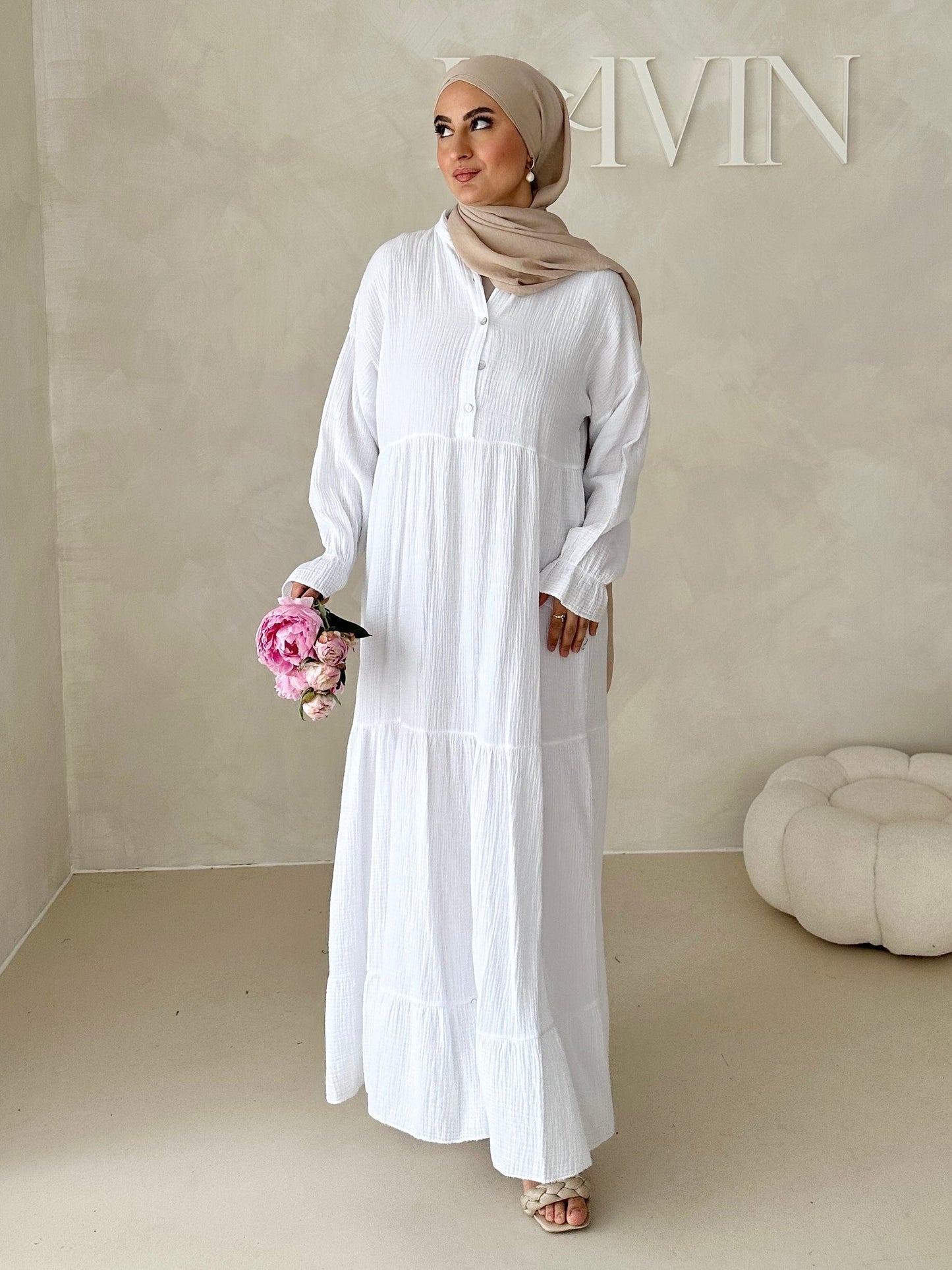 Musselin Boho Kleid