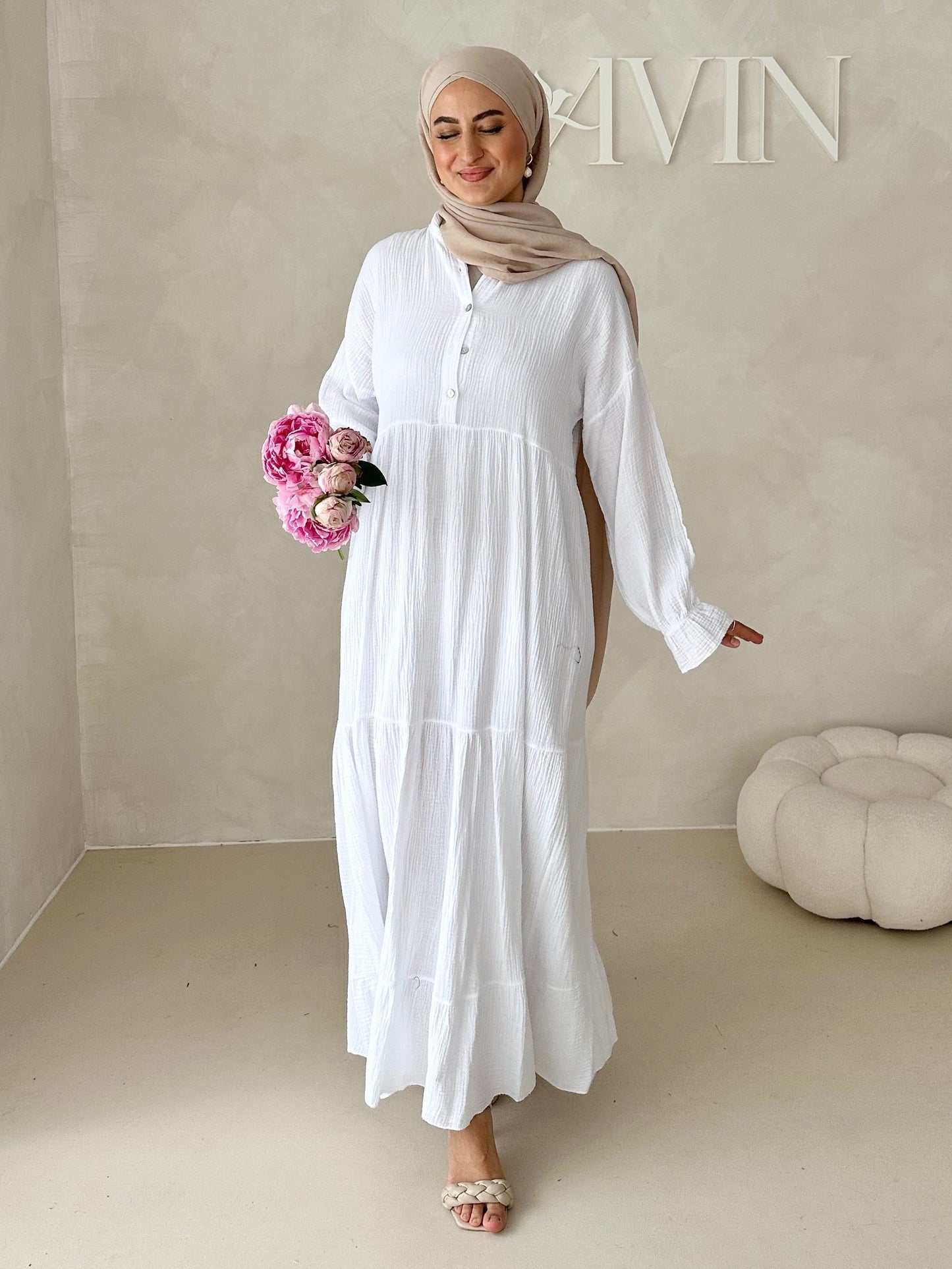 Musselin Boho Kleid