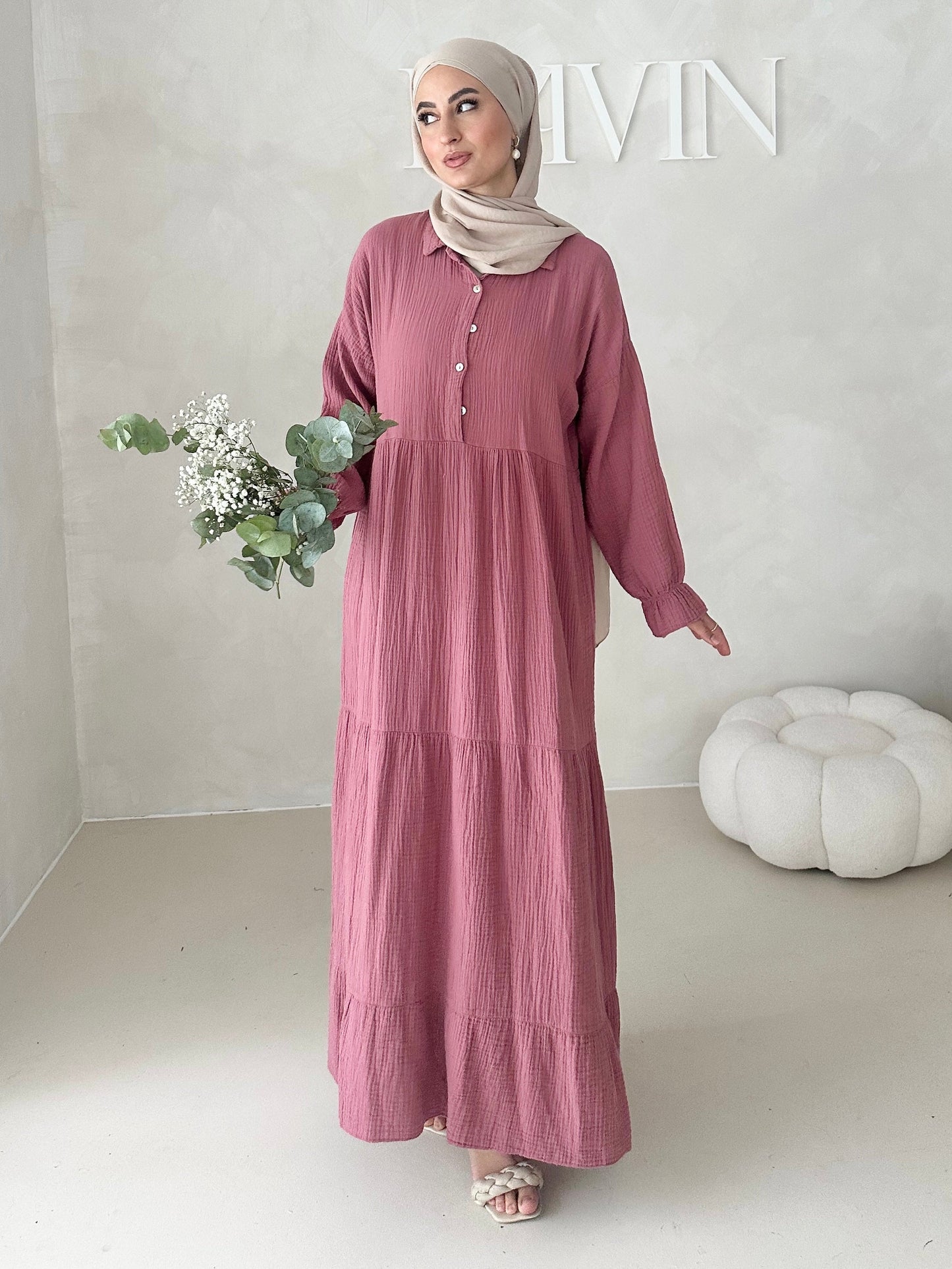 Musselin Boho Kleid