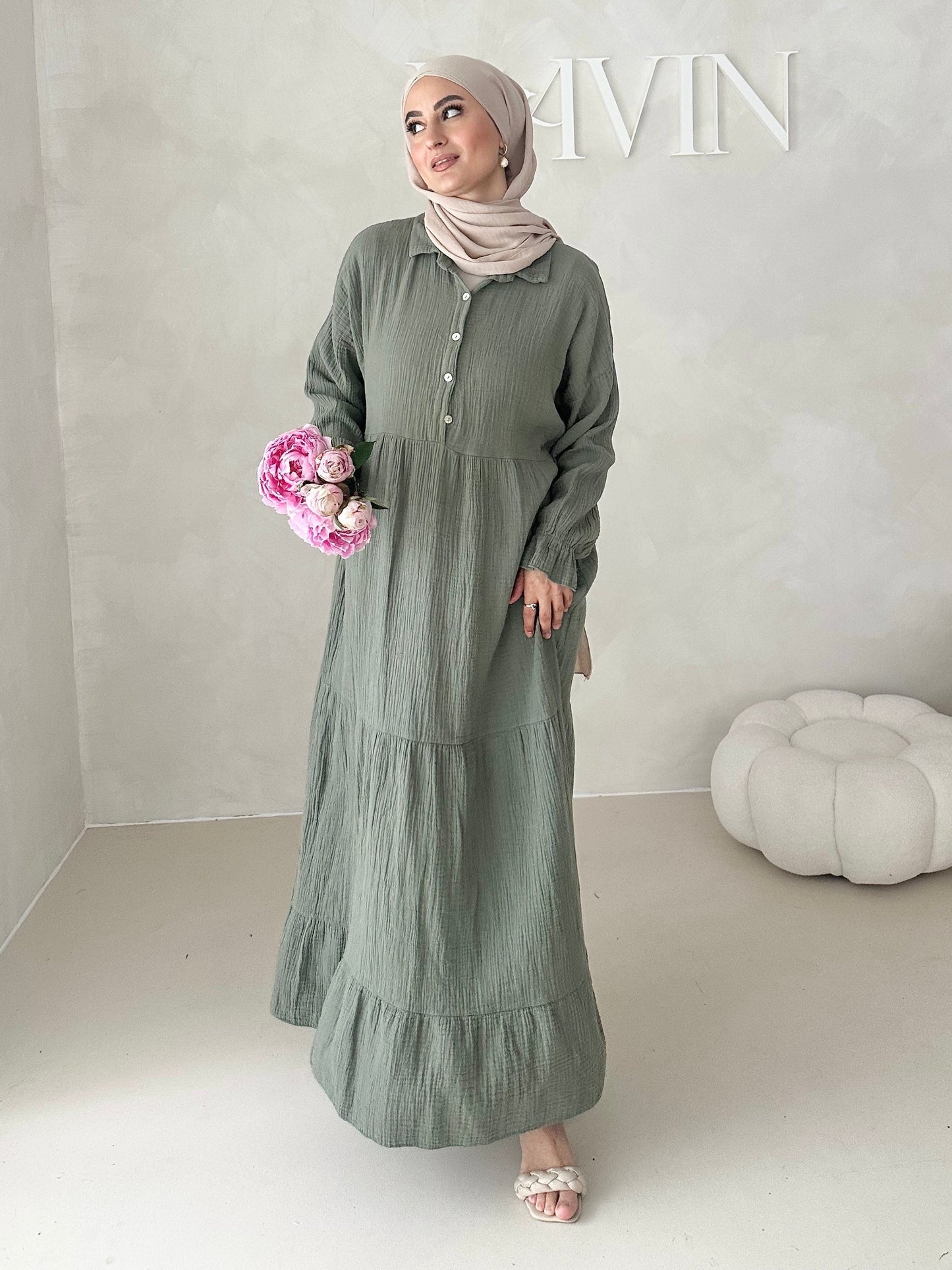 Musselin Boho Kleid