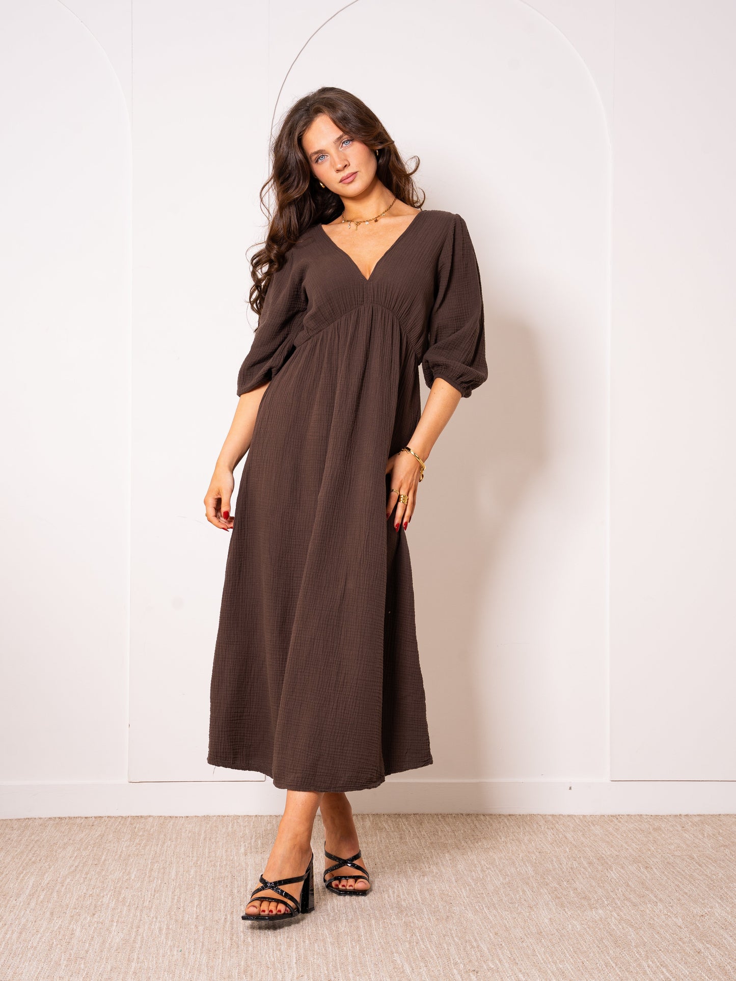 Musselin Midikleid Milos