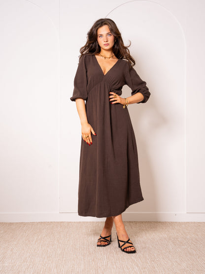 Musselin Midikleid Milos