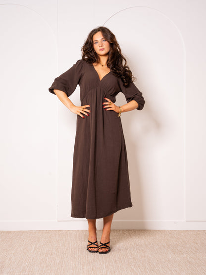 Musselin Midikleid Milos