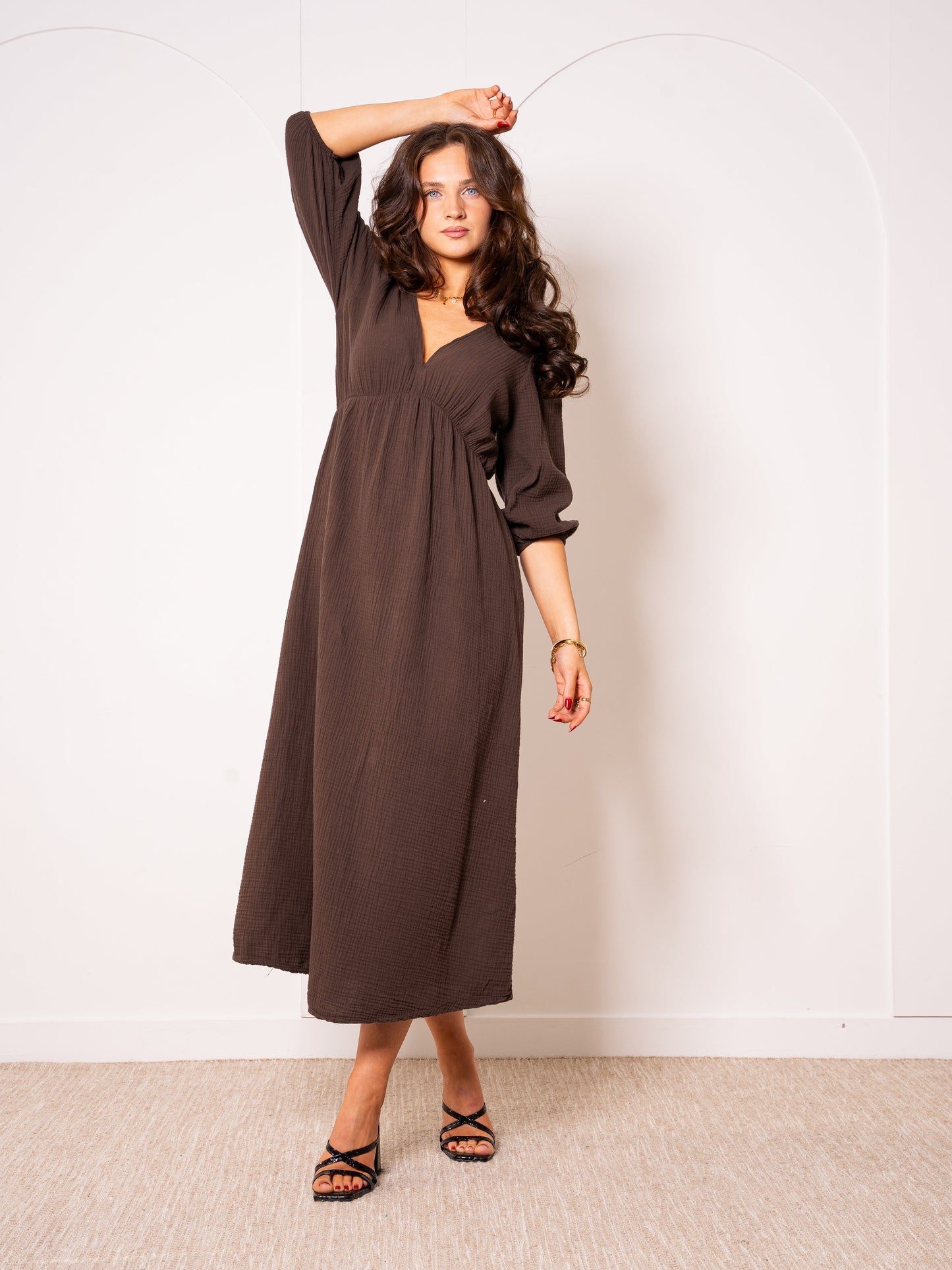Musselin Midikleid Milos