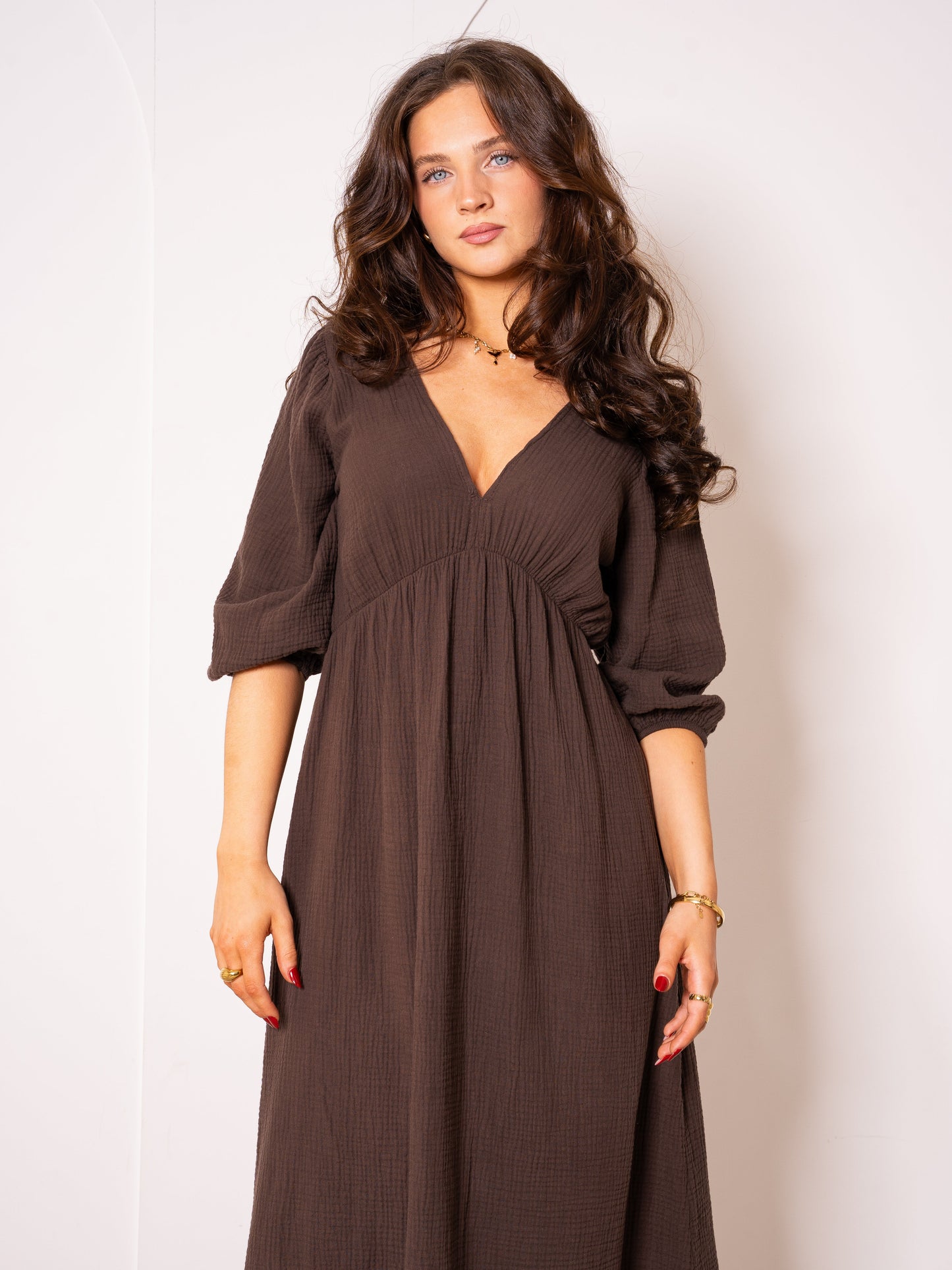 Musselin Midikleid Milos
