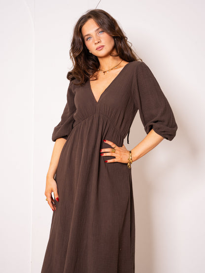 Musselin Midikleid Milos