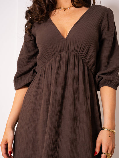 Musselin Midikleid Milos