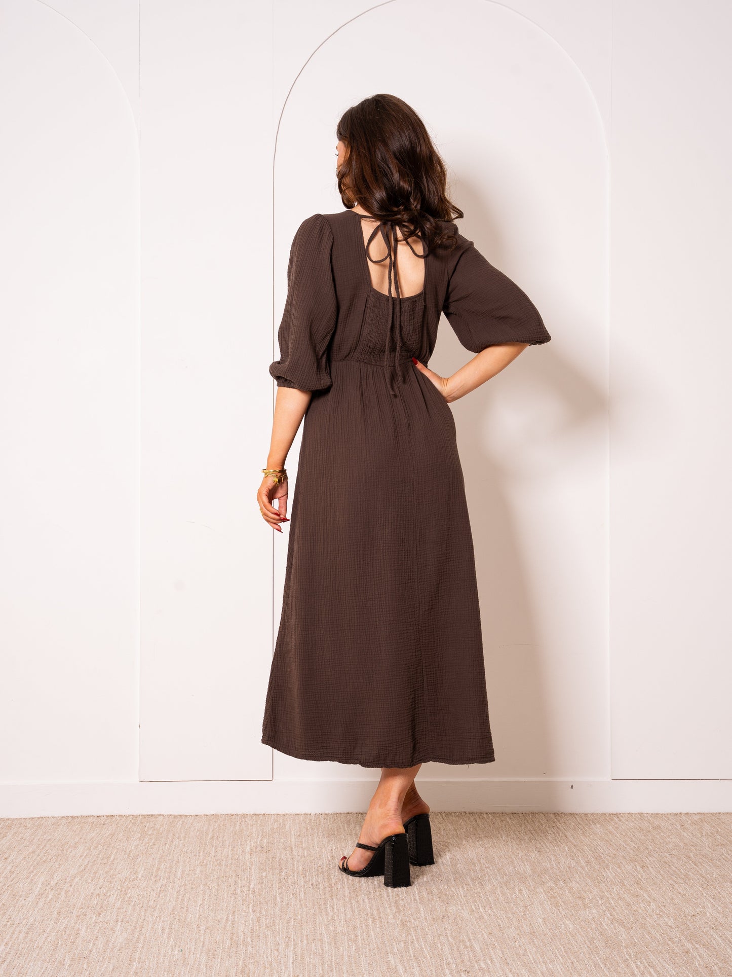Musselin Midikleid Milos