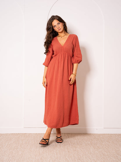 Musselin Midikleid Milos