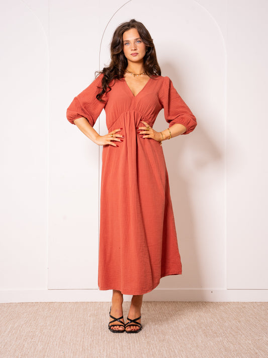 Musselin Midikleid Milos