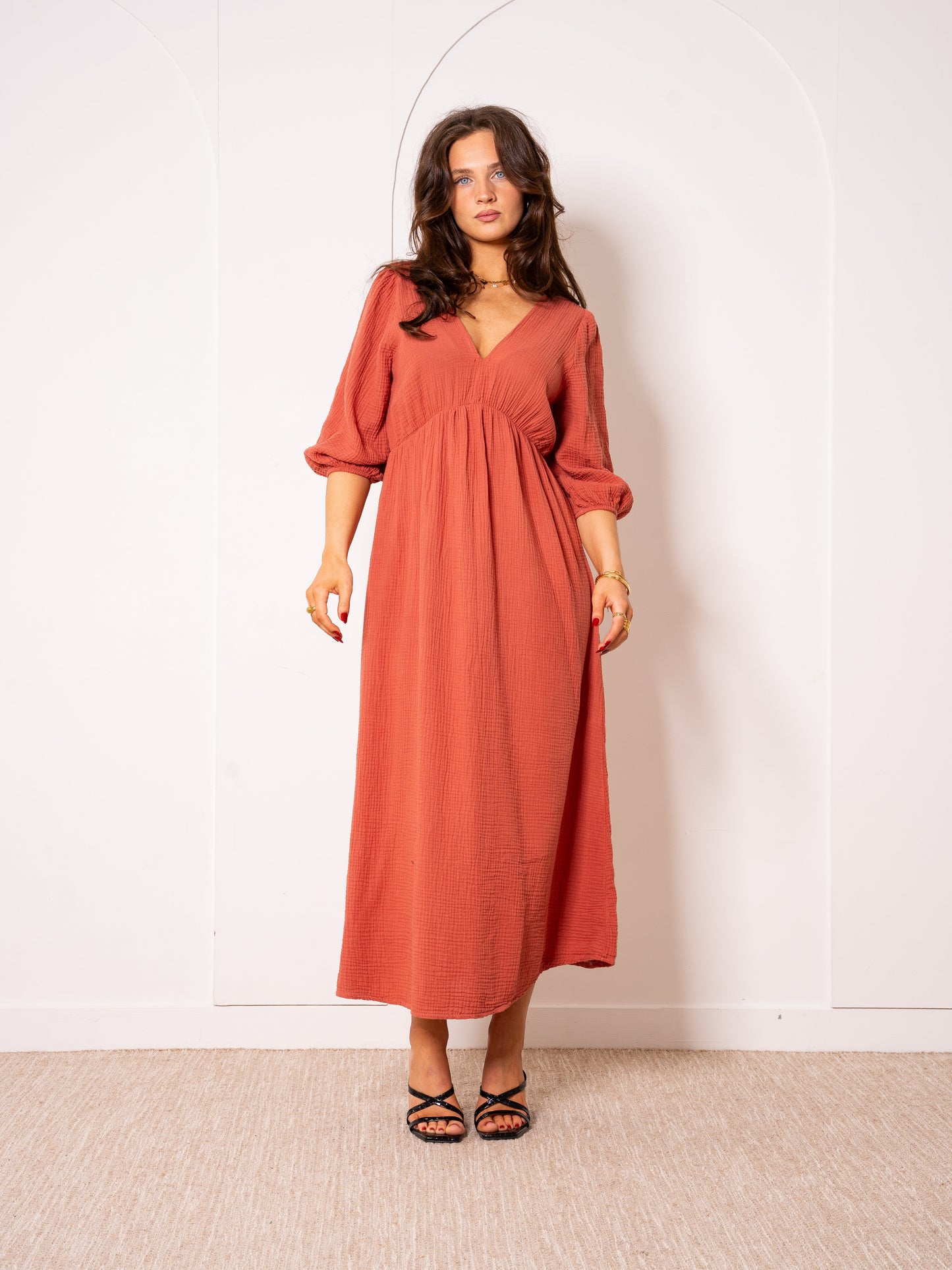 Musselin Midikleid Milos