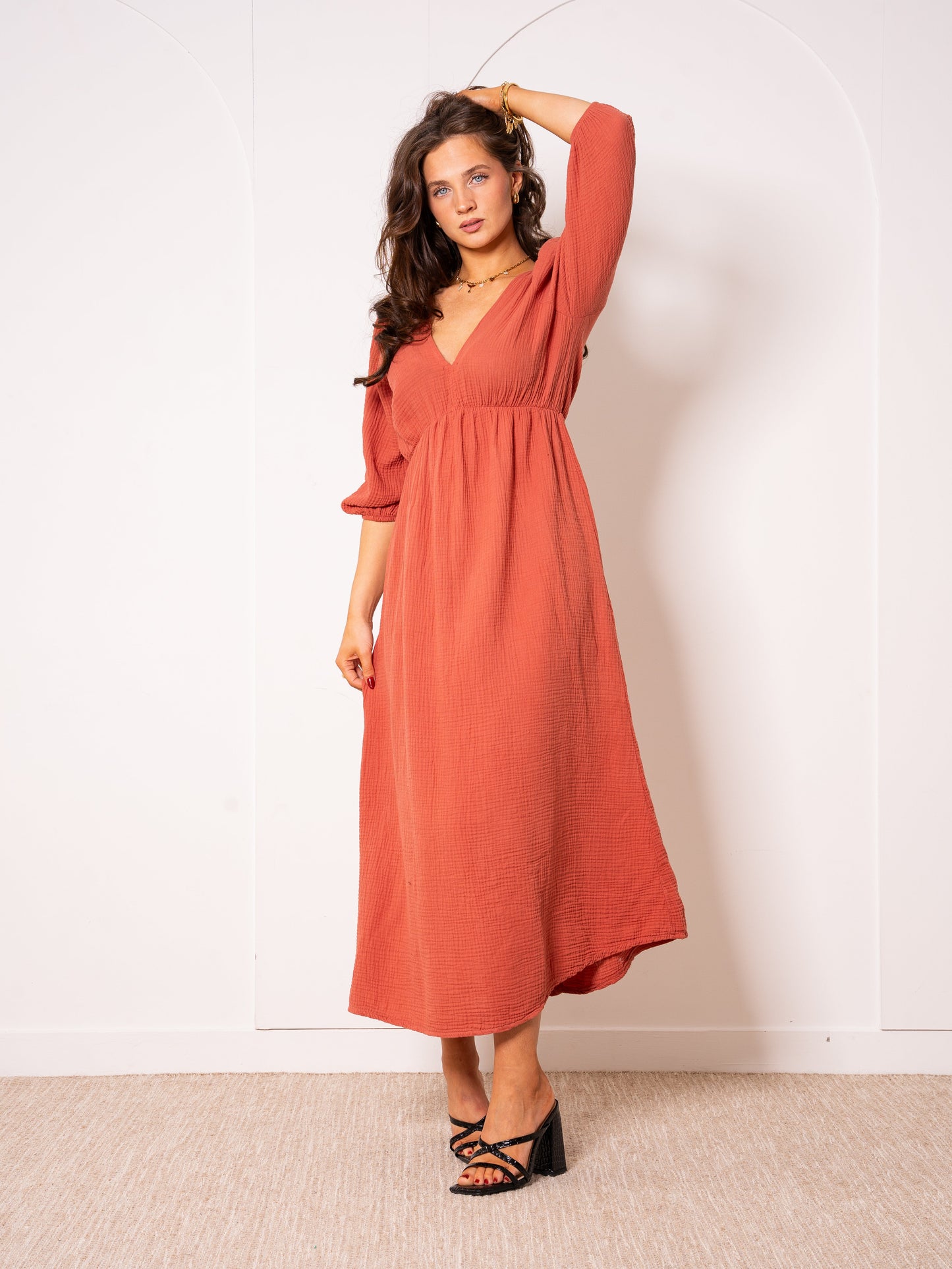Musselin Midikleid Milos
