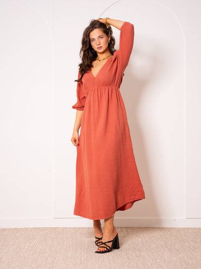 Musselin Midikleid Milos