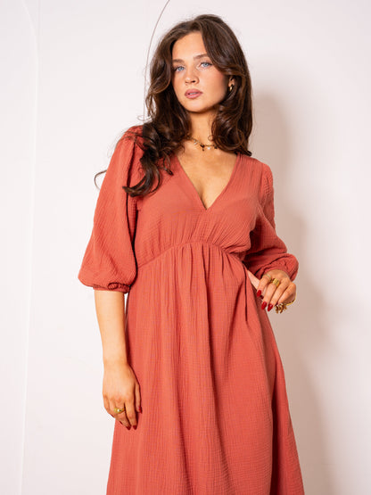 Musselin Midikleid Milos