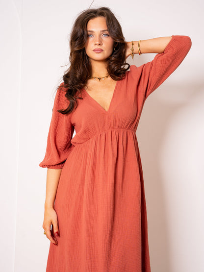 Musselin Midikleid Milos